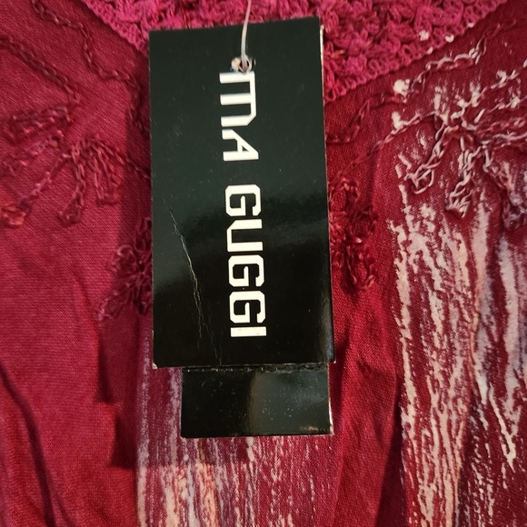 NWT MA GUGGI summer dress - burgundy - Picture 2 of 7